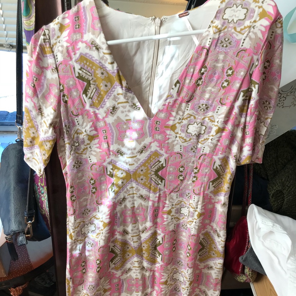 Free People Mini Dress in Pink